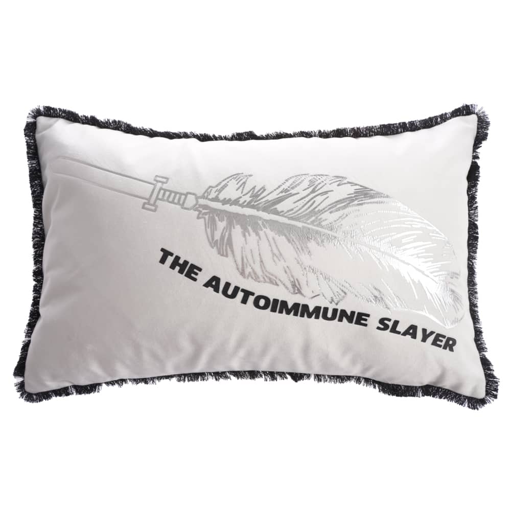 Grey  Rectangular Fashion Pillows | F#!K  Scleroderma
