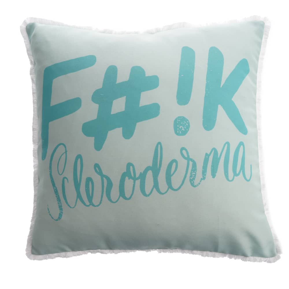 Green Square Fashion Pillows | F#!K  Scleroderma