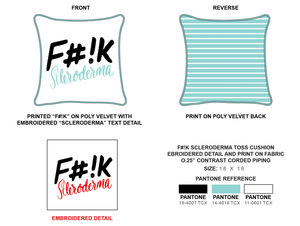 Duo Green Square Fashion Pillows | F#!K  Scleroderma