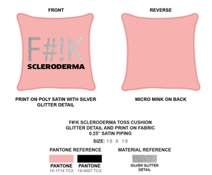 Square Fashion Pillows | F#!K  Scleroderma