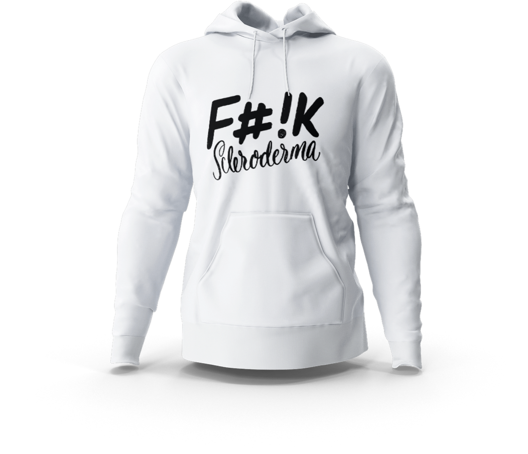 White Hoodie | F#!K Scleroderma in Script